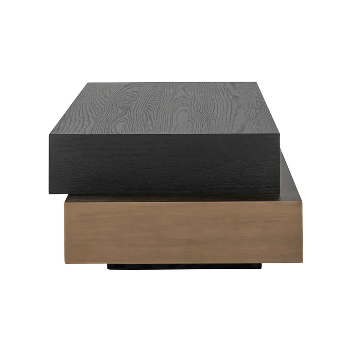 Richmond Interiors Cambon Coffee Table with Black Oak Wood Top