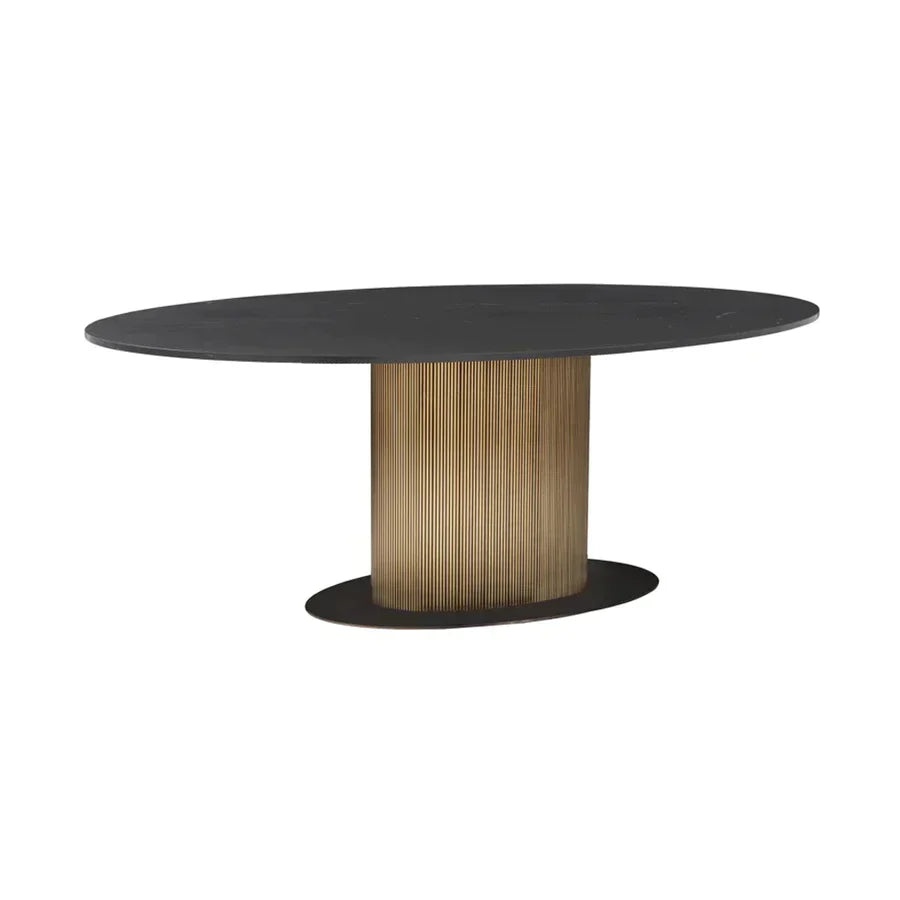 Richmond Interiors Ironville Oval Dining Table – 235cm - Belmont Interiors.