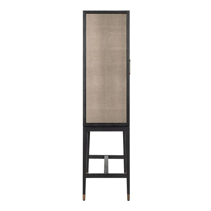 Richmond Interiors Bloomville Shagreen Faux Leather 2 Door Bar Cabinet