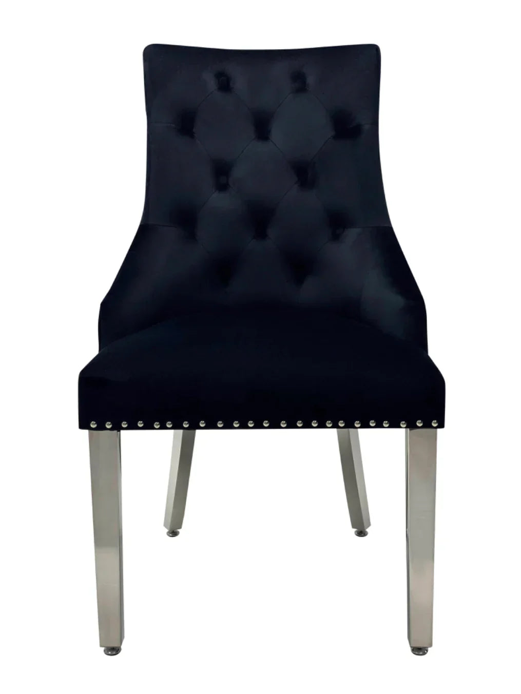 Louis Marble & Chrome Dining Table With Lion Knocker Velvet Chairs & High Back 130cm Bench