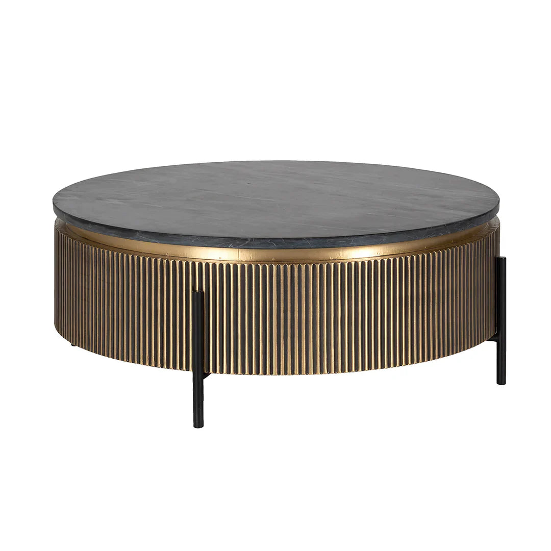 Richmond Interiors Ironville Golden Round Coffee Table