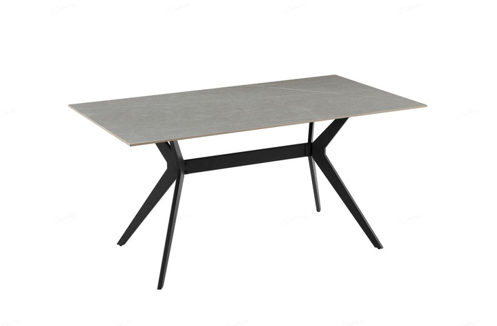 Livia 160cm Grey Ceramic Sintered Marble Dining Table - Esme Furnishings
