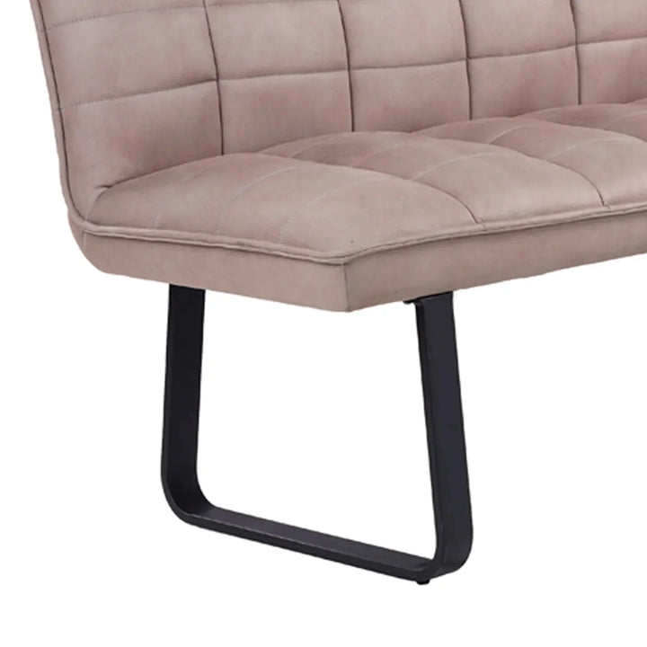 Luna Corner Taupe Velvet Bench - Left Hand Facing - Esme Furnishings