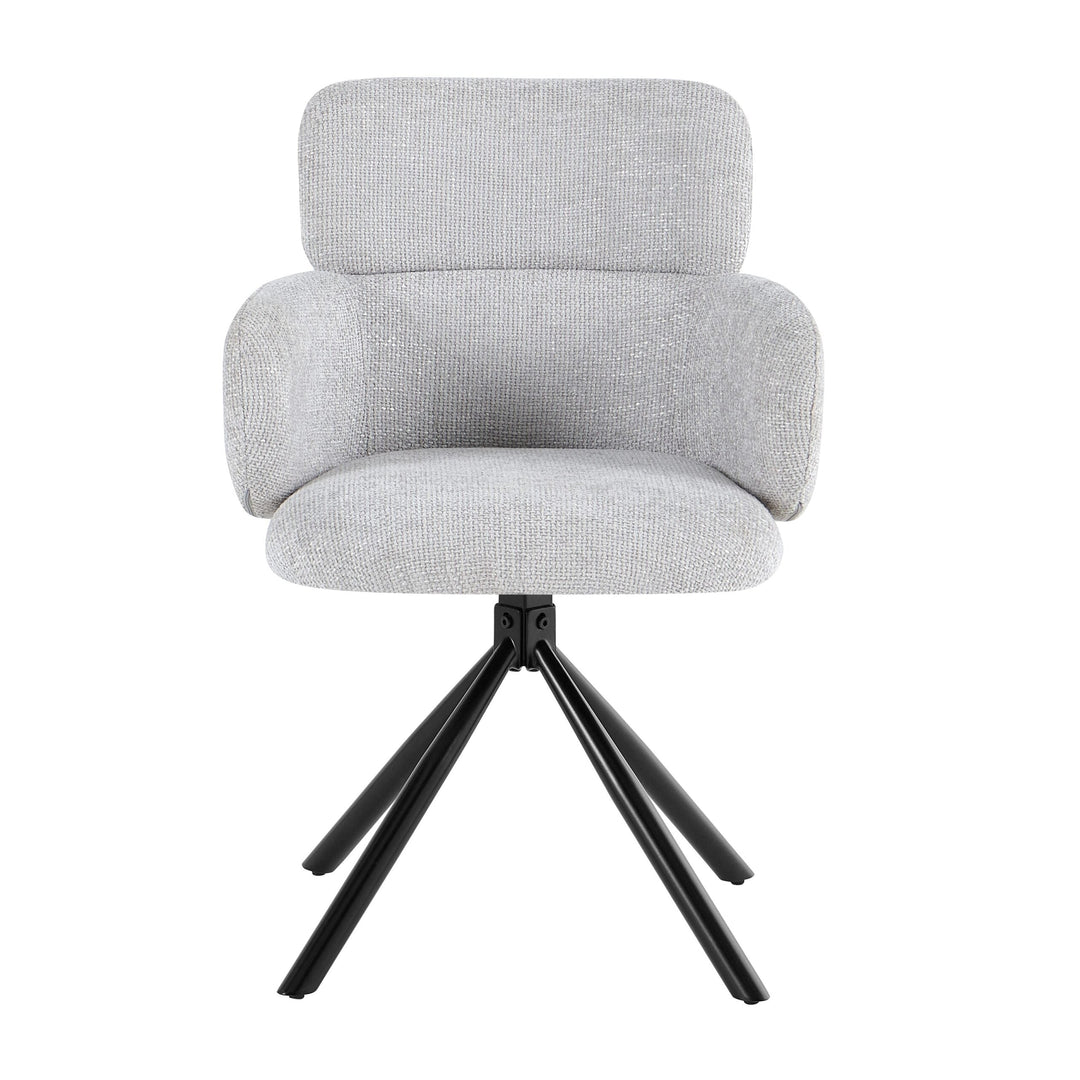 Tuscany 360 Swivel Fabric Dining Chairs - Pairs - 2 Colours