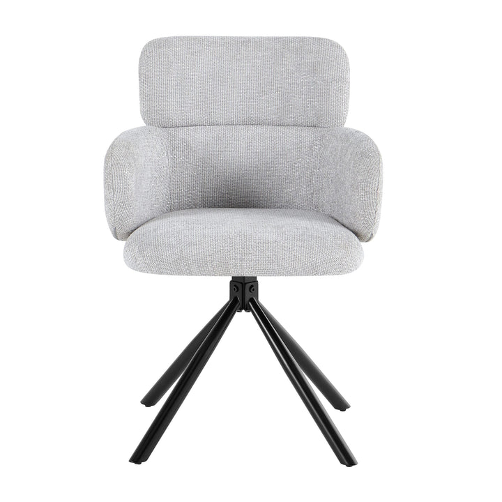 Tuscany 360 Swivel Fabric Dining Chairs - Pairs - 2 Colours