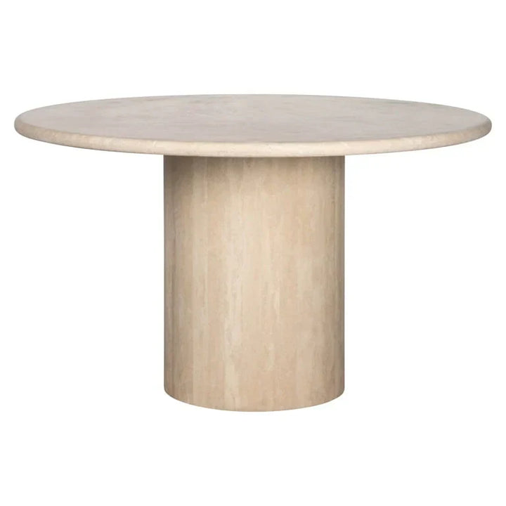 Richmond Interiors Renaissance Italian Travertine Beige Round 130cm Dining Table