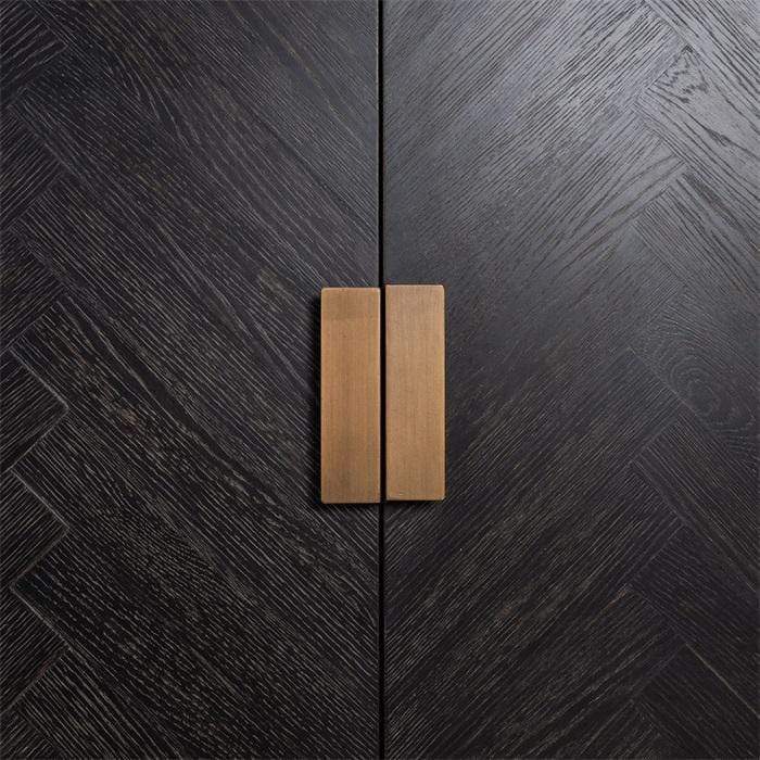 Richmond Blackbone Black Oak and Brass Sideboard-Belmont Interiors