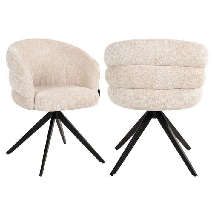 Richmond Interiors Serenity Niagara Beige Chenille Swivel Chair