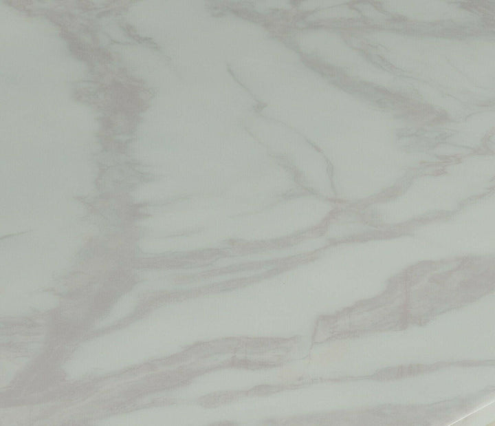 Arianna 200cm White Marble & Chrome Dining Table-Esme Furnishings