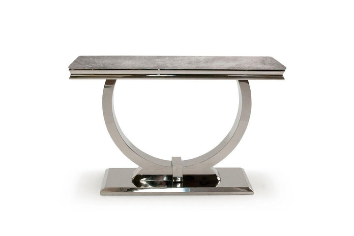 Arianna 120cm White Marble Console Table-Esme Furnishings