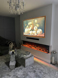 50 Inch HD 2024 Panoramic 3 Sided Glass WiFi Electric Fire HD+ 3D Effect