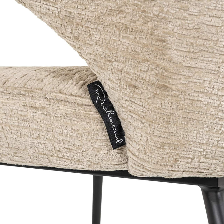 Richmond Interiors Chair Xandra Desert Taupe Chenille Dining Table