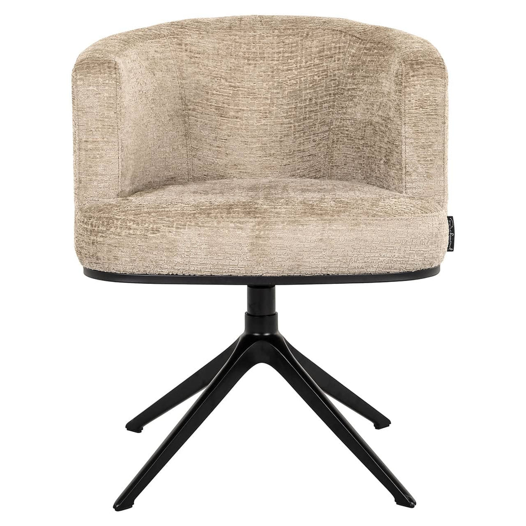 Richmond Interiors Cheyenne Desert Taupe Chenille Swivel Chair
